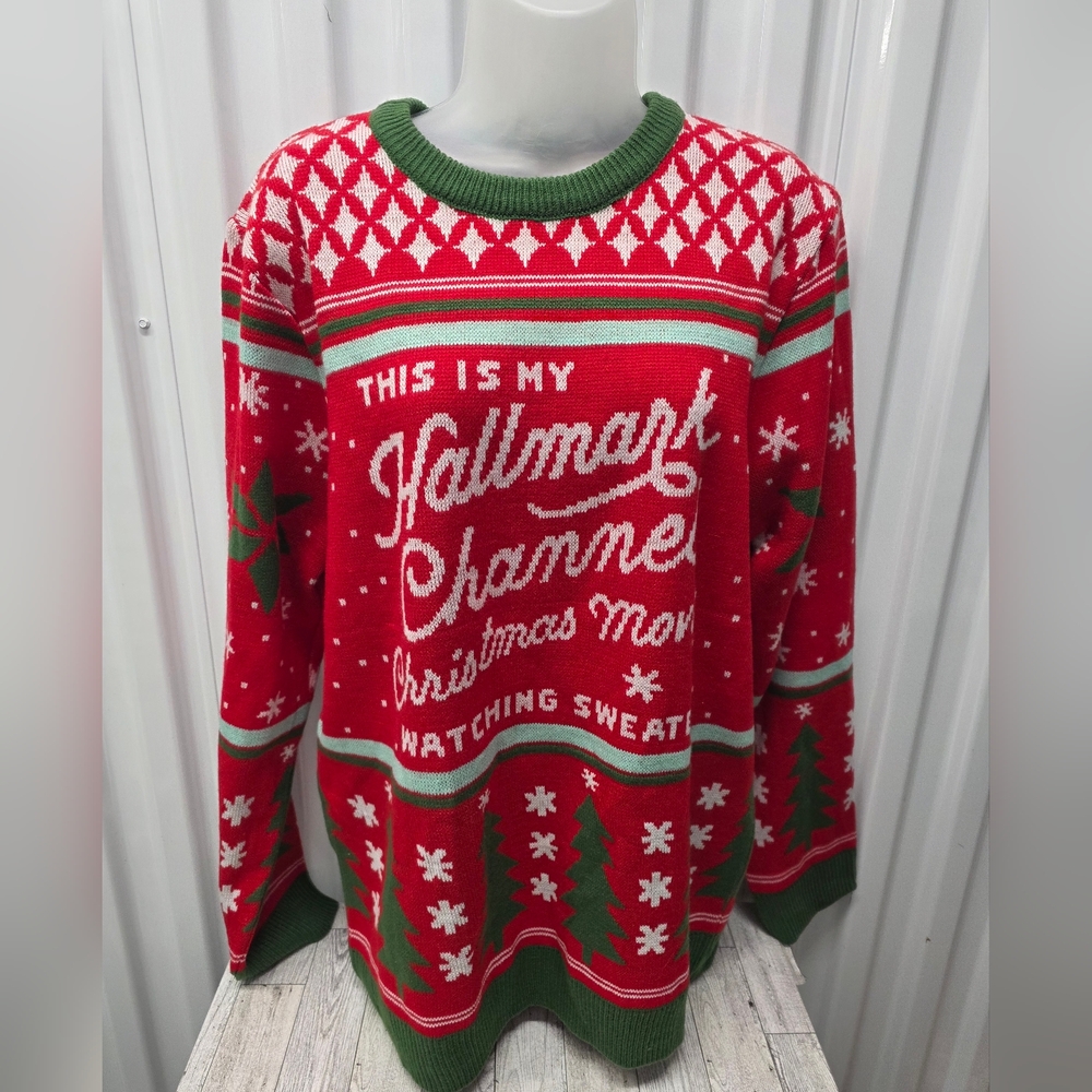 Hallmark Red and Green Crewneck Sweater